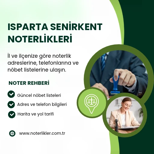 Isparta Senirkent Noterlikleri rehber görseli