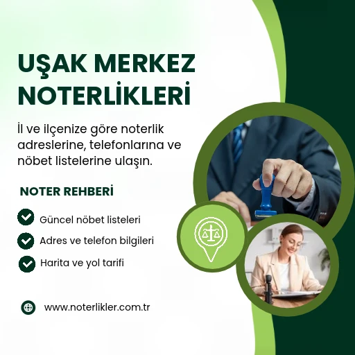 Uşak Merkez Noterlikleri rehber görseli